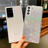 Miłość serce etui na telefon do Samsung Galaxy S22 S20 FE S21 Plus uwaga 20 bardzo A53 A51 A71 A52 A32 A12 A72 A50 A21S A31 tylna pokrywa 1
